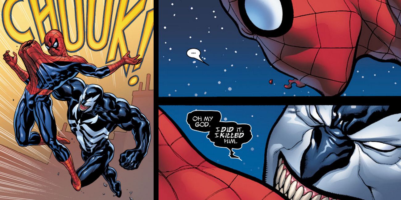 Venom Kills Spider-Man Heart Comic