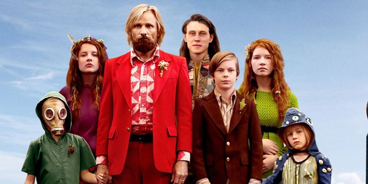 A shot of the whole family in Captain Fantastic