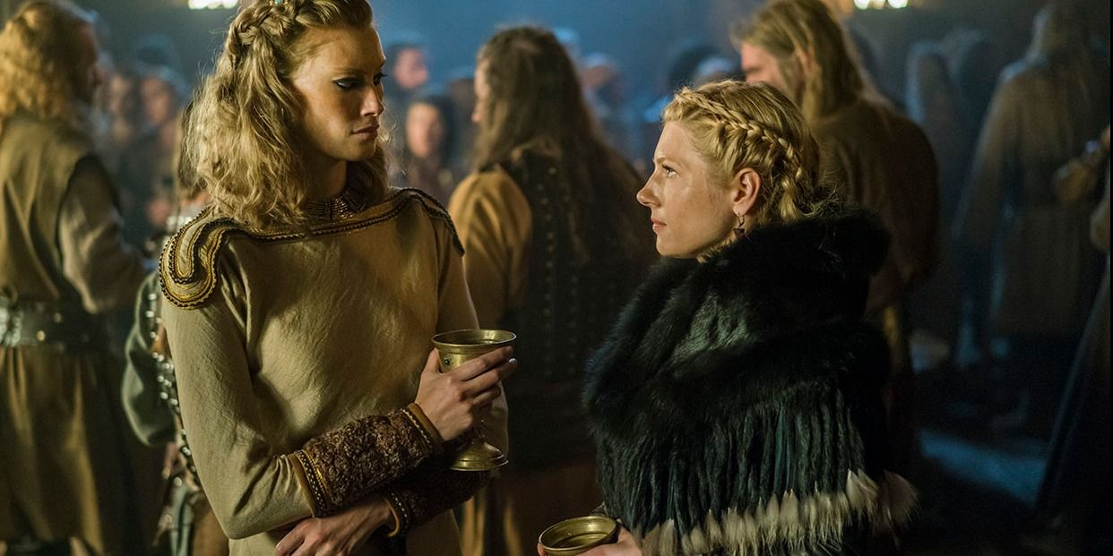 Aslaug and Lagertha confront each other 