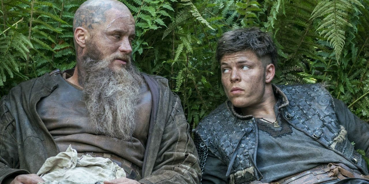 Ivar bonds with his father Ragnar during a raid