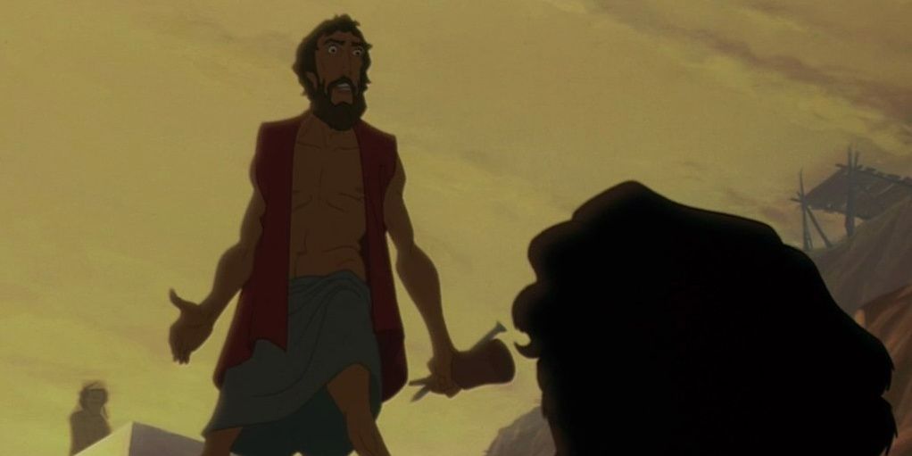 Aaron questions God in The Prince of Egypt.