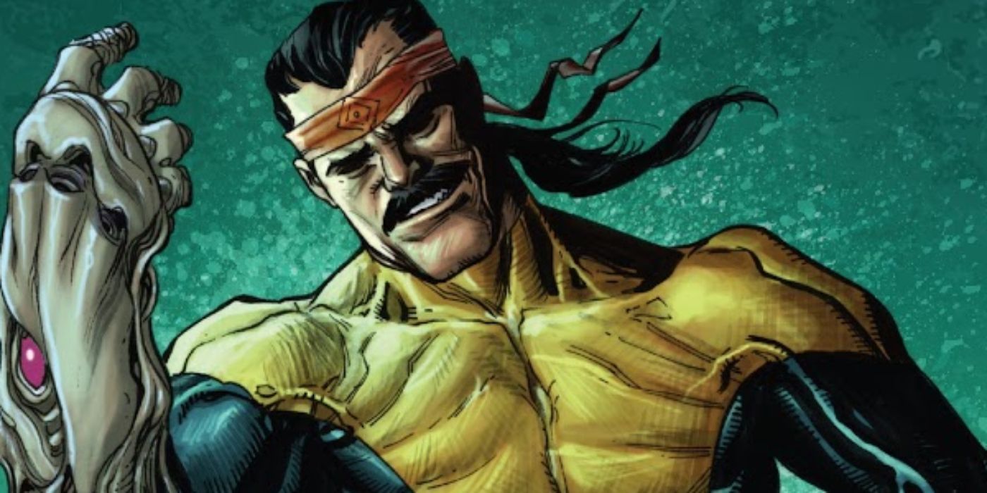 Forge raising one arm in the X-Men comics