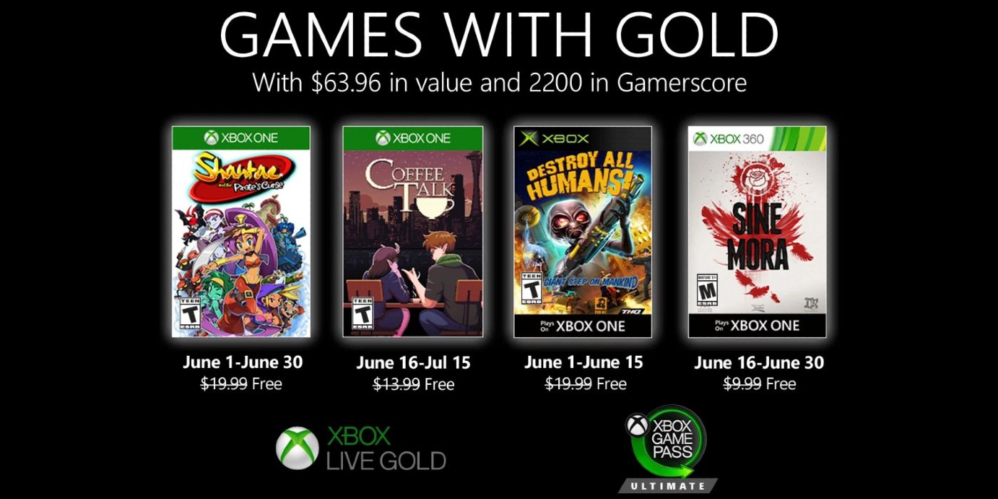 Xbox Games With Gold June 2020 Includes 