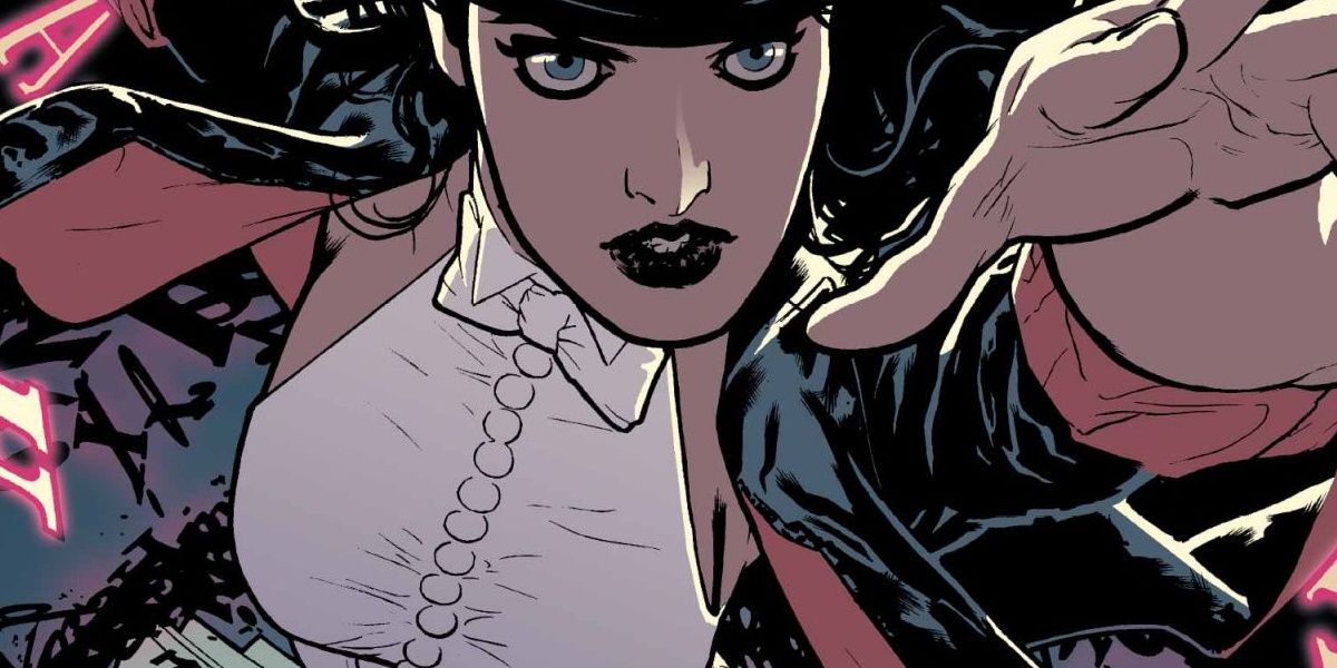 Zatanna Zatara from DC comics wearing her magician&rsquo;s costume