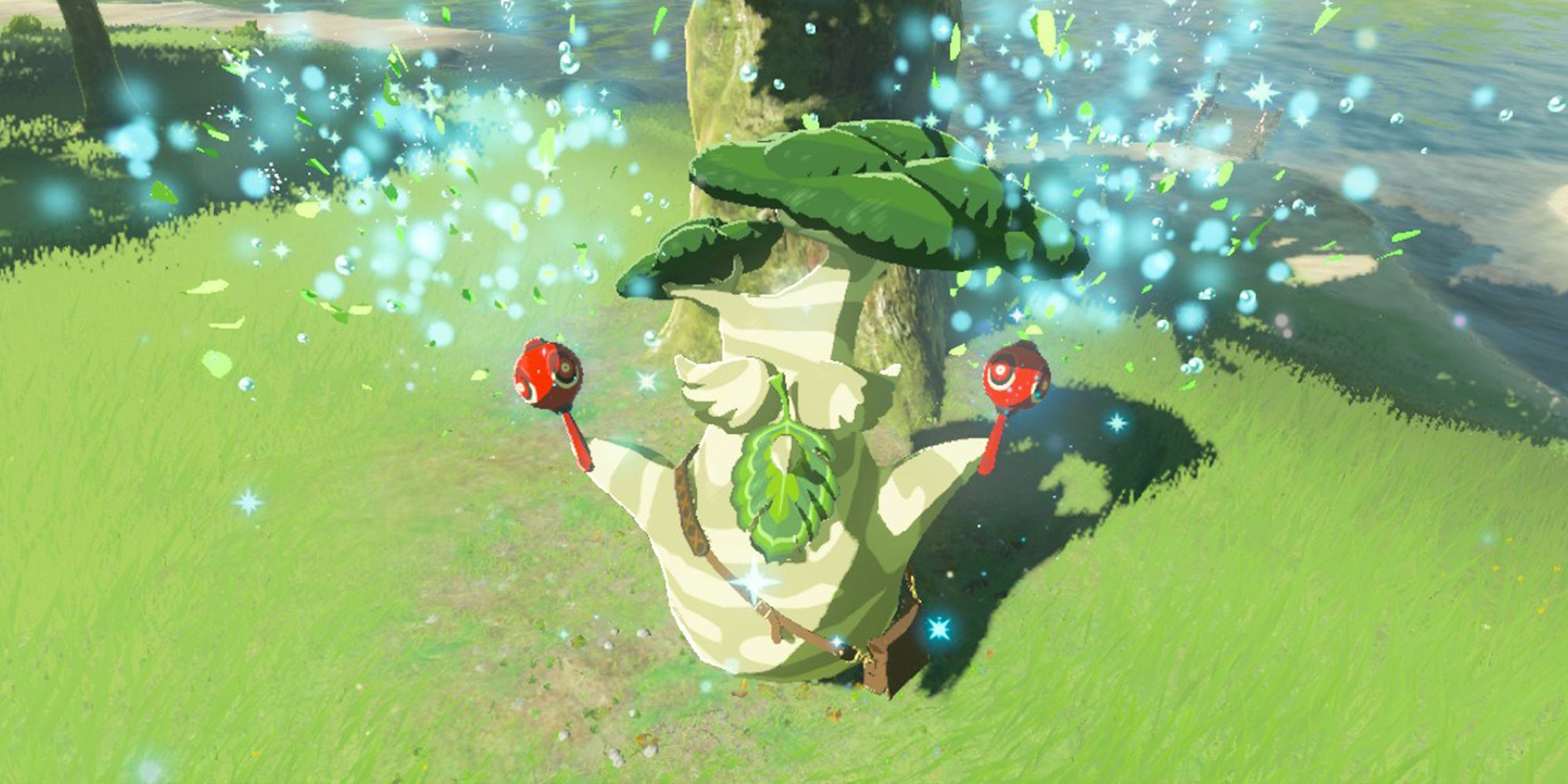 Hestu from Breath of the Wild playing his maracas