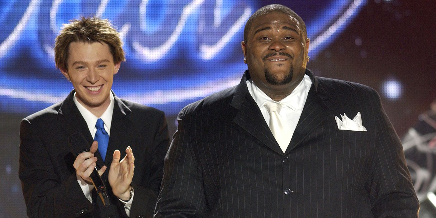 American Idol Season 2's Clay Aiken and Ruben Studdard During Finale