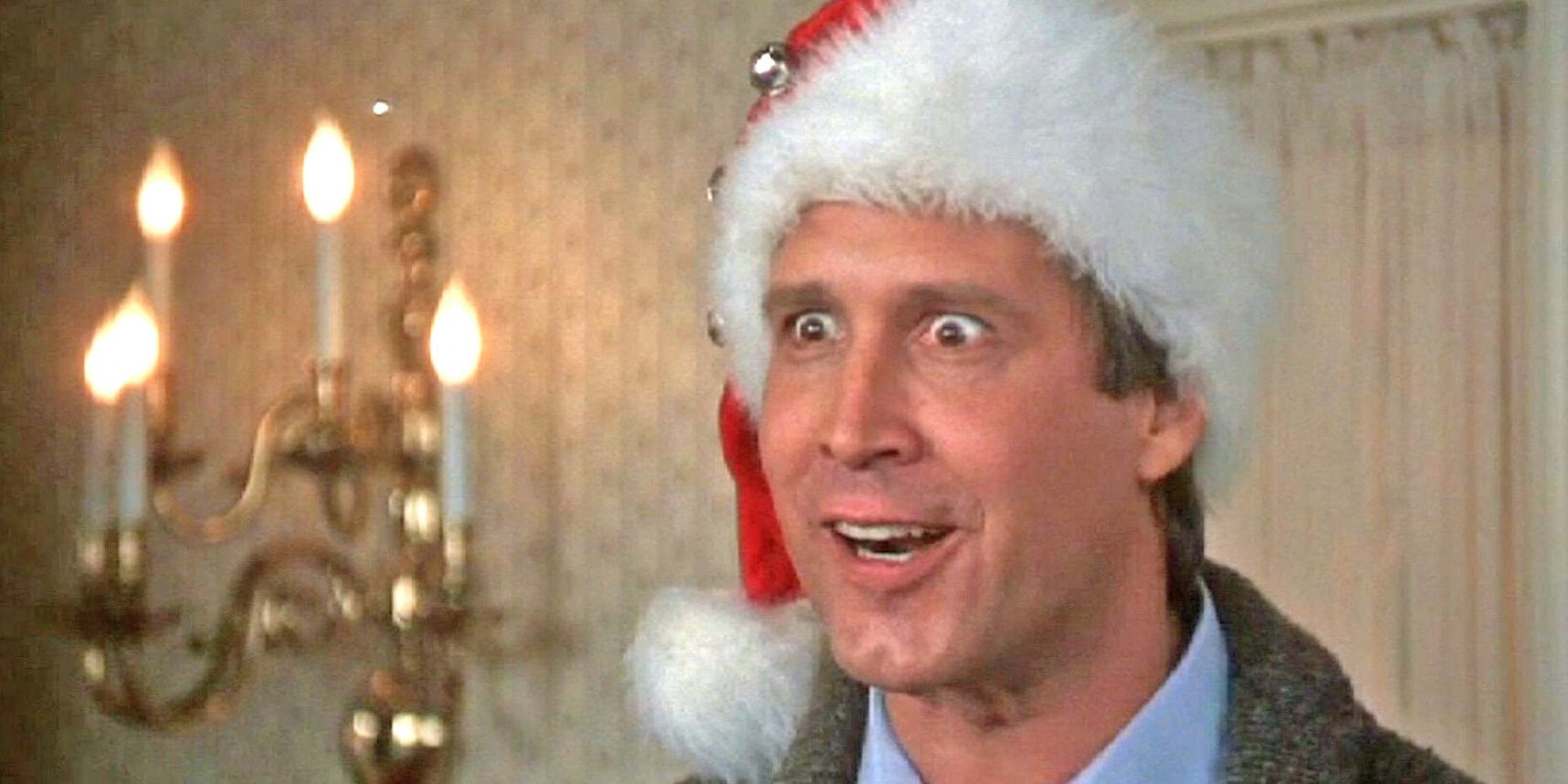 Clark goes Berserk in Christmas Vacation with Santa hat