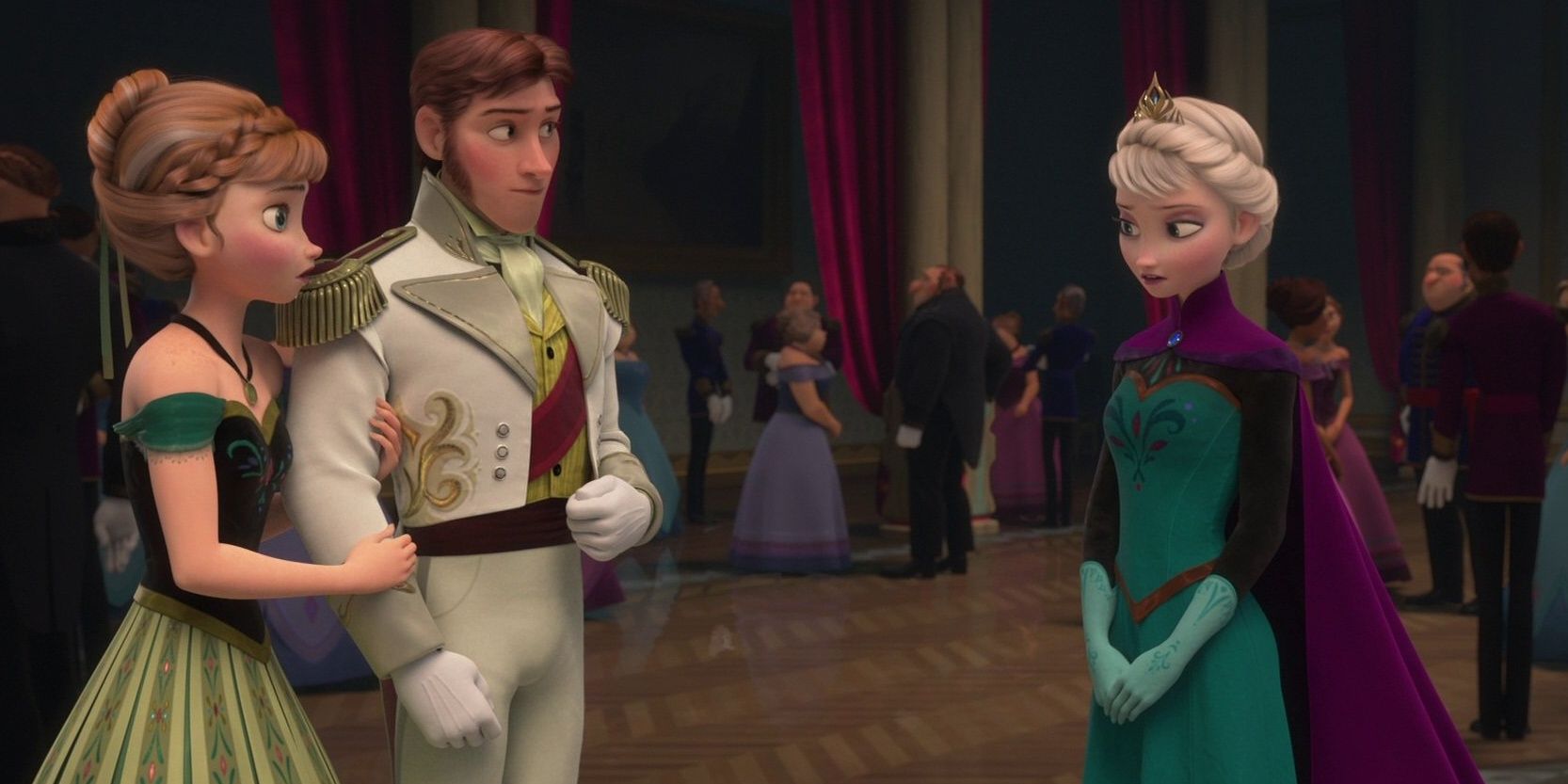 Anna introduces Hans to Elsa in Frozen