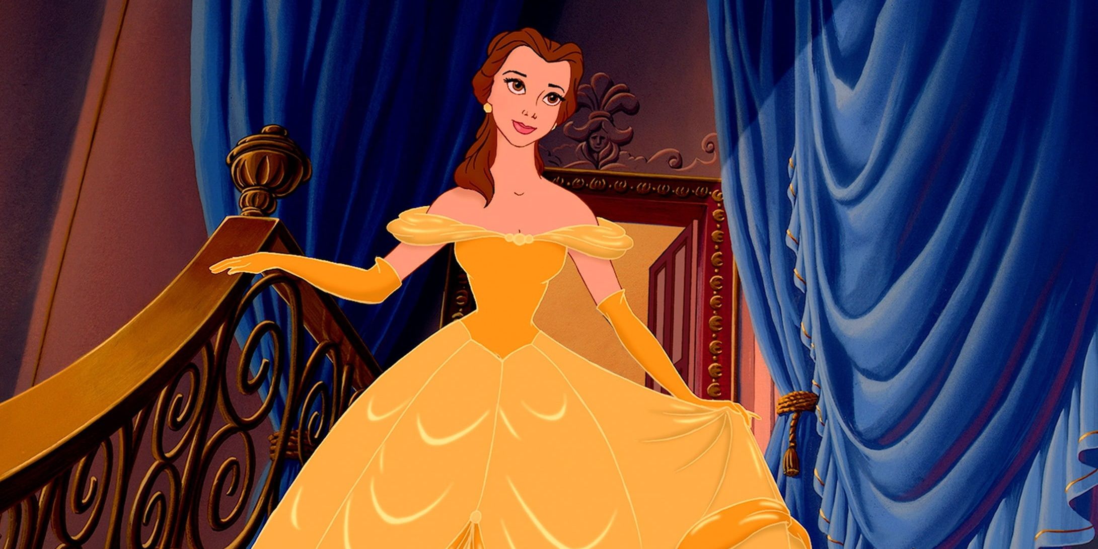 Disney princess with yellow 2024 dress