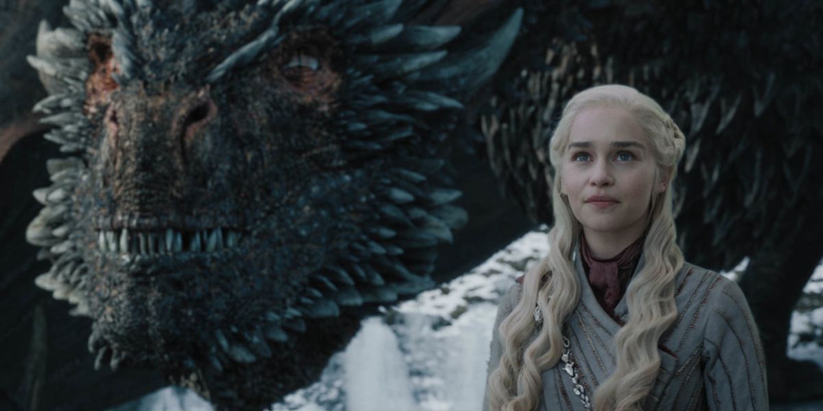 Daenerys and a dragon in Game of Thrones
