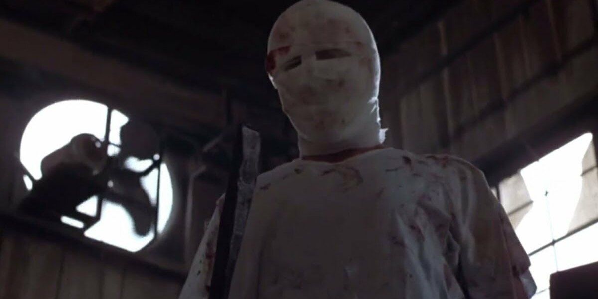 Michael Myers with bandages over his face