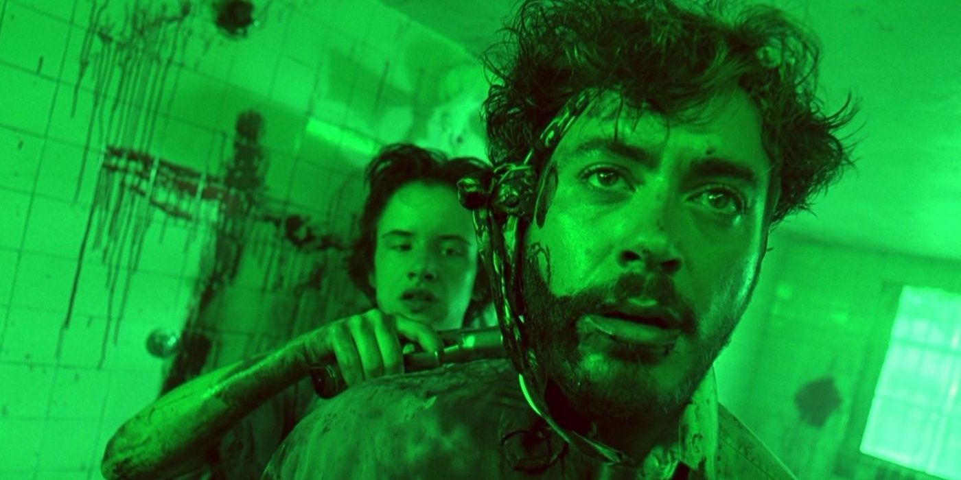 Robert Downey Jr tinted green in Natural Born Killers