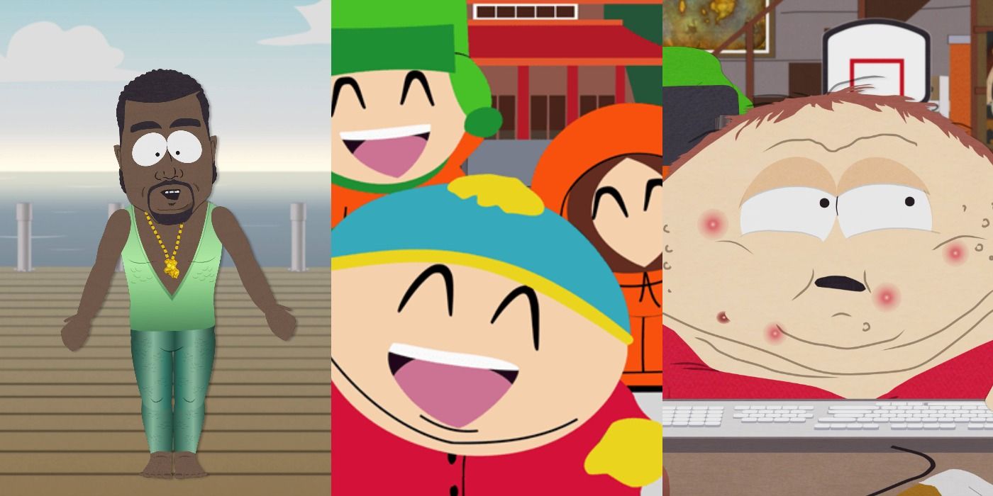 A collage of characters from the South Park series.