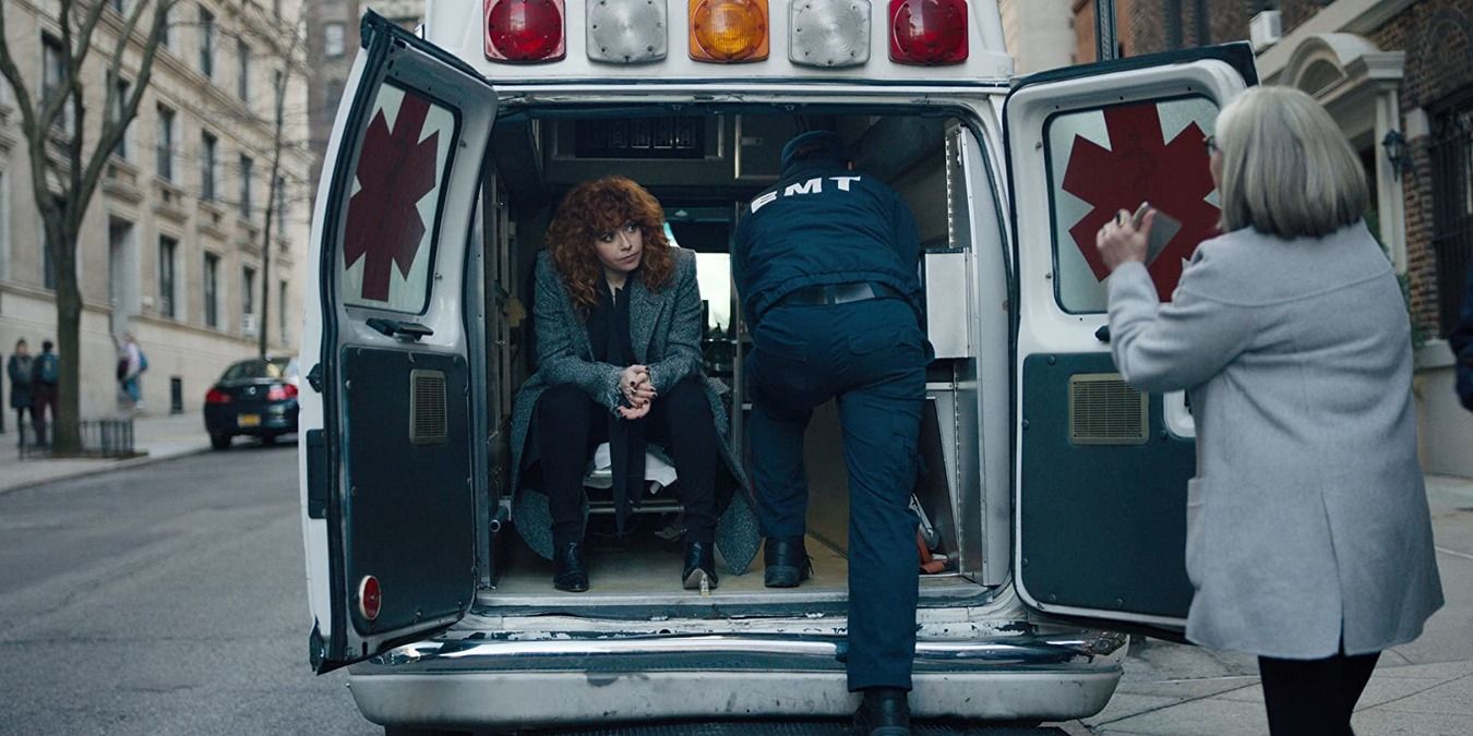 Nadia in an ambulance in Russian Doll