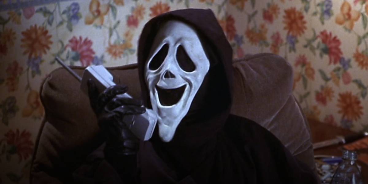 Ghostface do filme assustador.