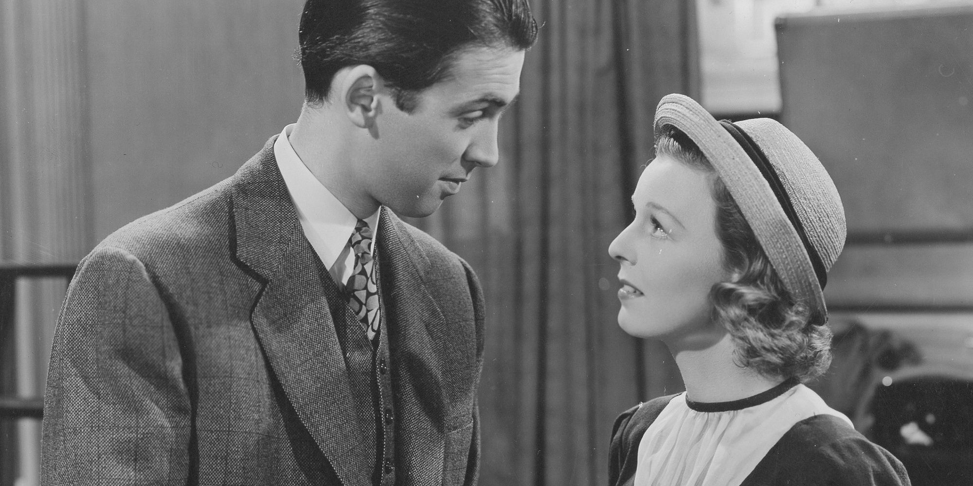 Jimmy Stewart and Margaret Sullavan in The Shop Around The Corner