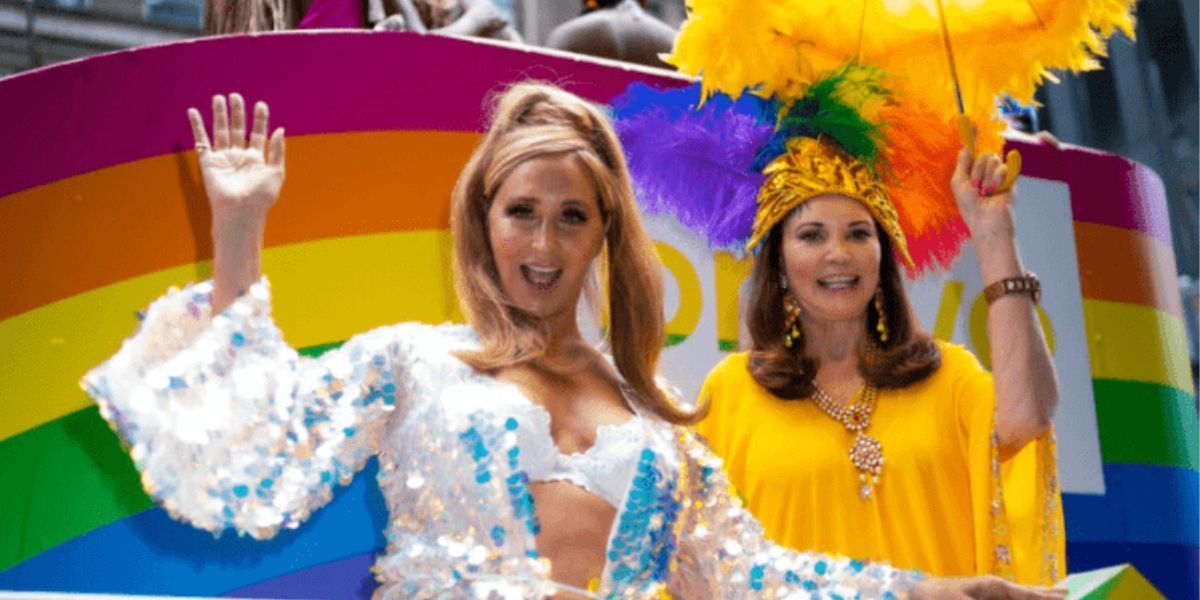 Sonja Morgan and Patricia Altschul party at the Gay Pride Parade 