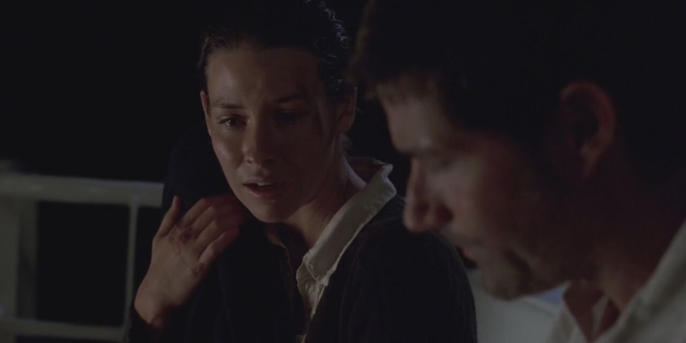 Kate holds Aaron as she talks to Jack in Lost