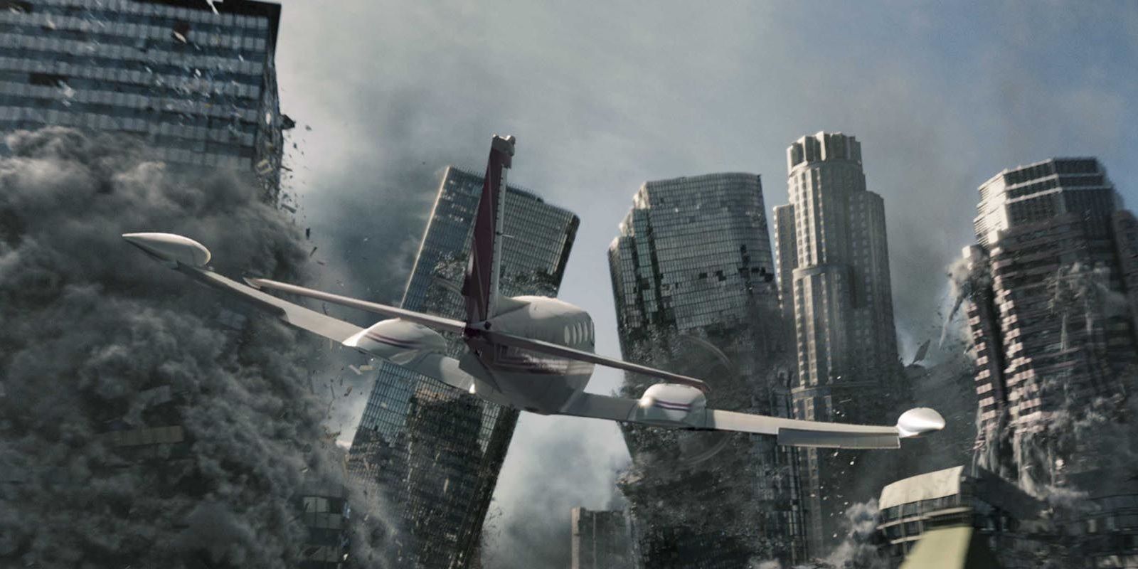 A plane flying into buildings in 2012