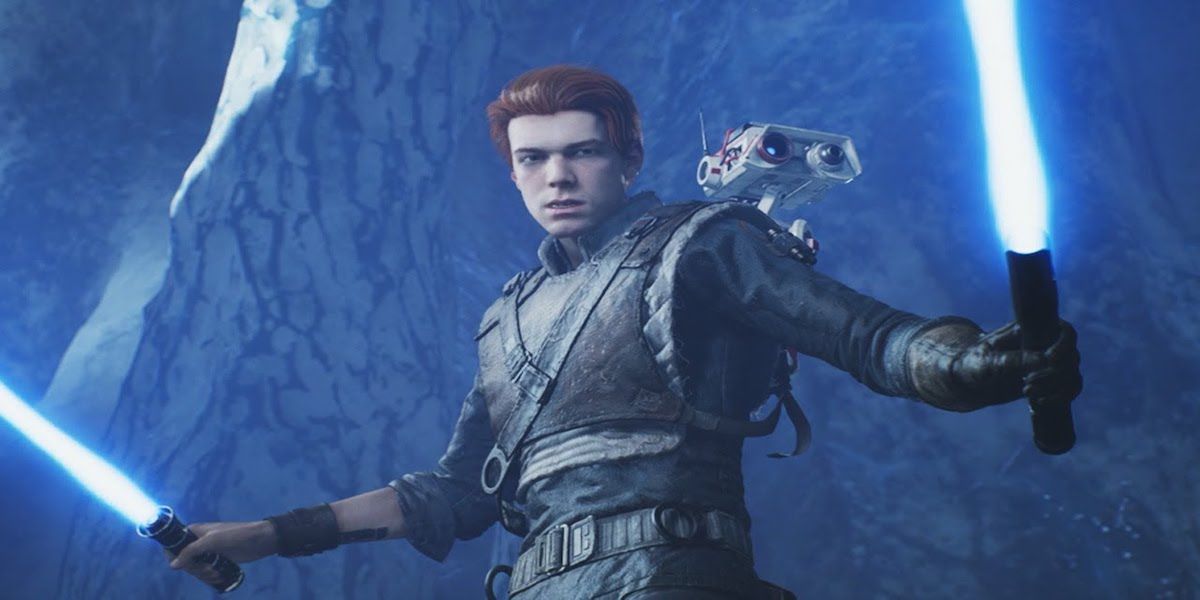 Cal Kestis wields two lightsabers at the same time in Star Wars: Jedi Fallen Order