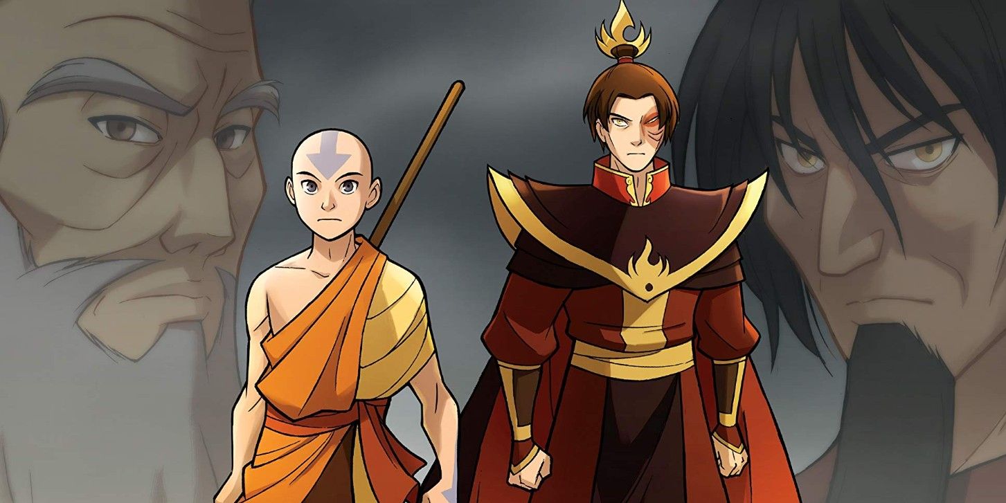 Aang and Zuko from the comics