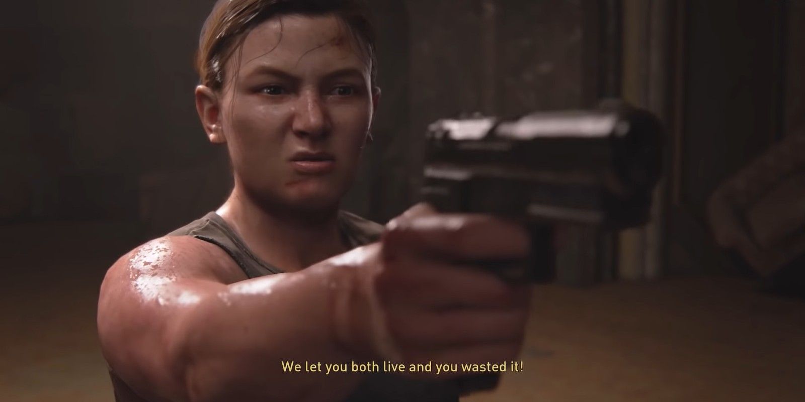 Abby with a gun in The Last of Us part 2