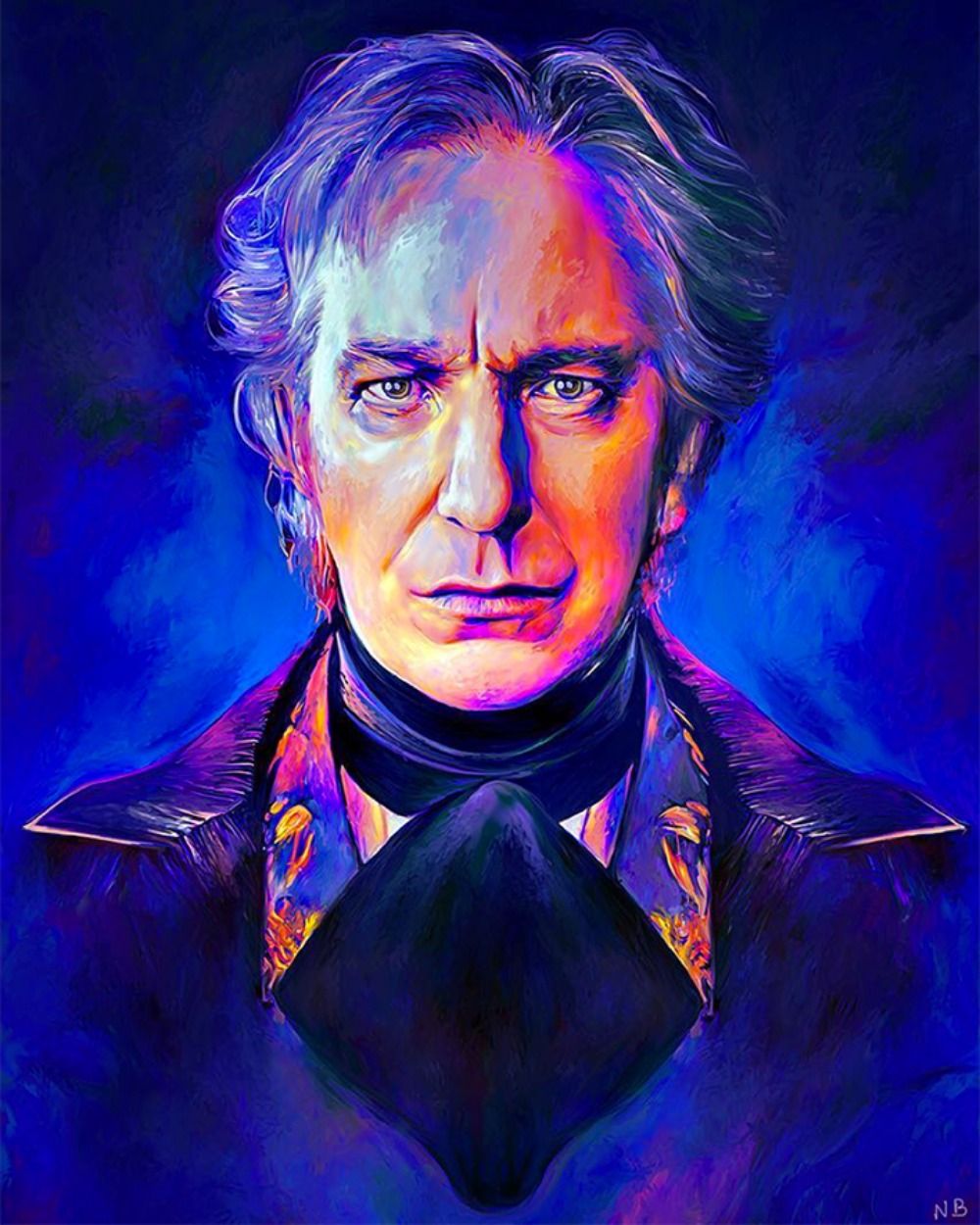 Alan Rickman Tribute Art Nicky Barkla