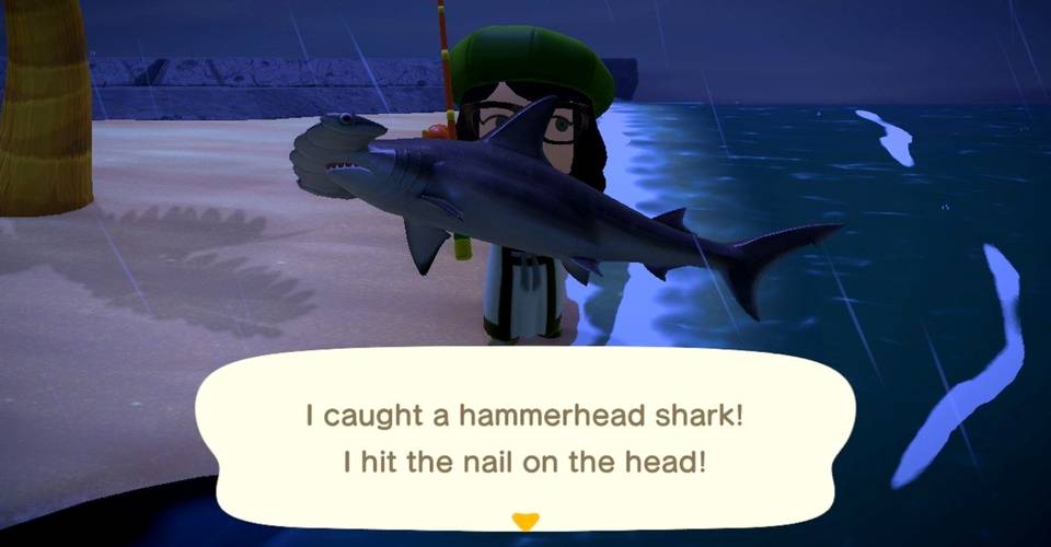Animal Crossing How To Catch The Hammerhead Shark Screen Rant