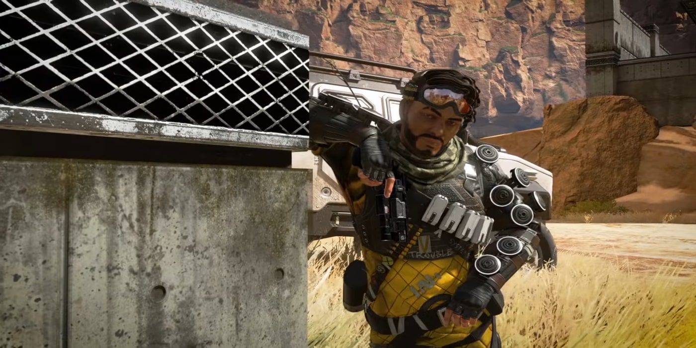 Mirage Leaning On a wall in Apex Legends