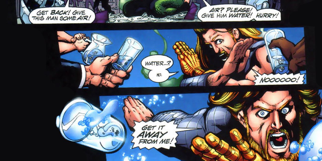 Aquaman Scared of Water Comic