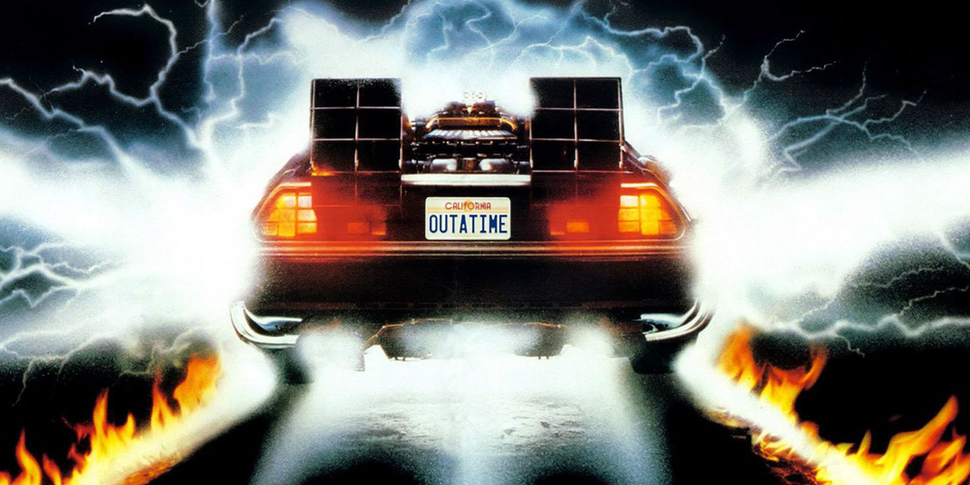 De Volta para o Futuro - Máquina do Tempo Delorean com Chamas