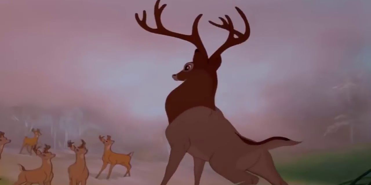 The Great Prince of the Forest looking over the other deer during the fire