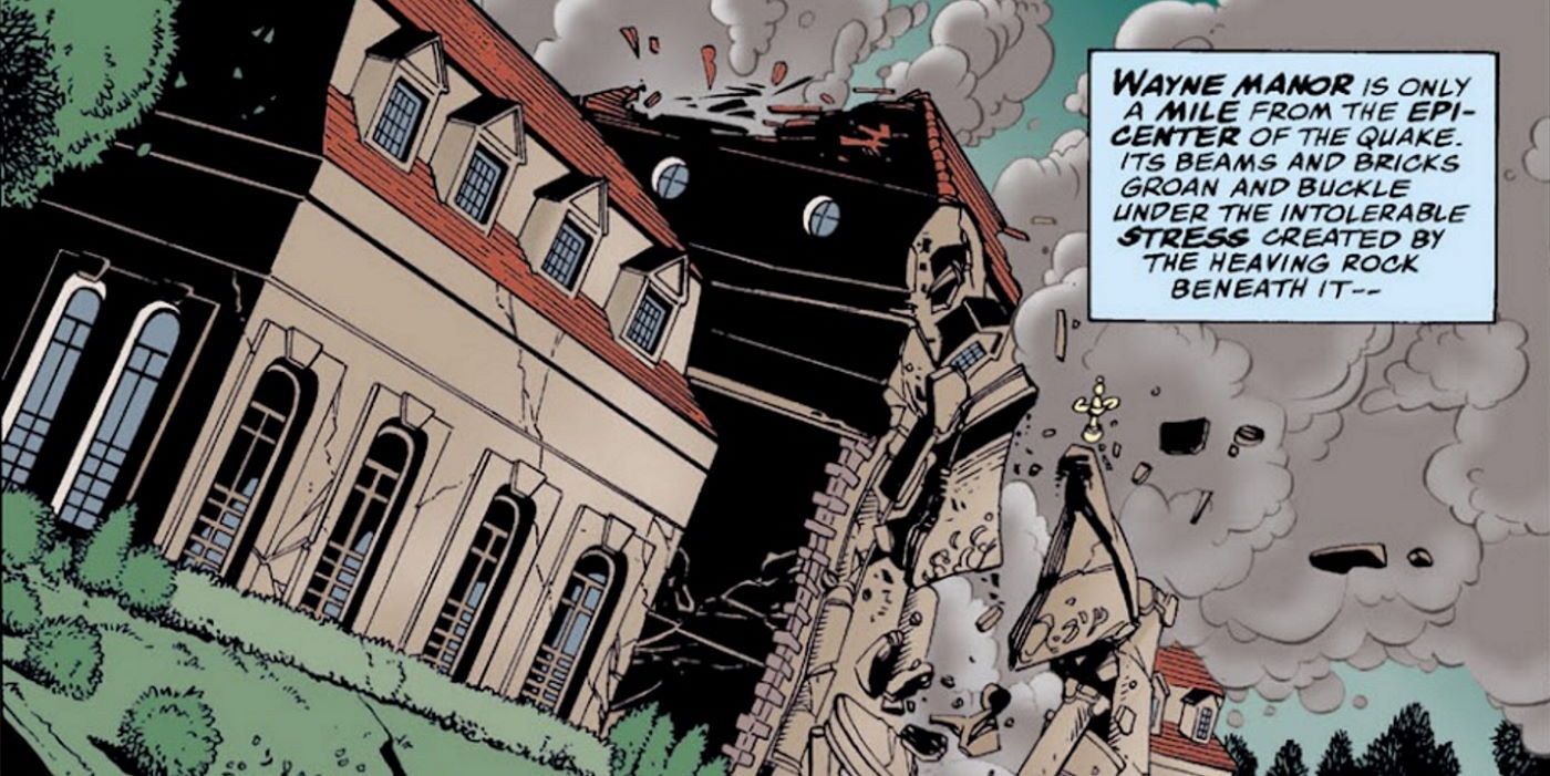 Batcave Wayne Manor Earthquake