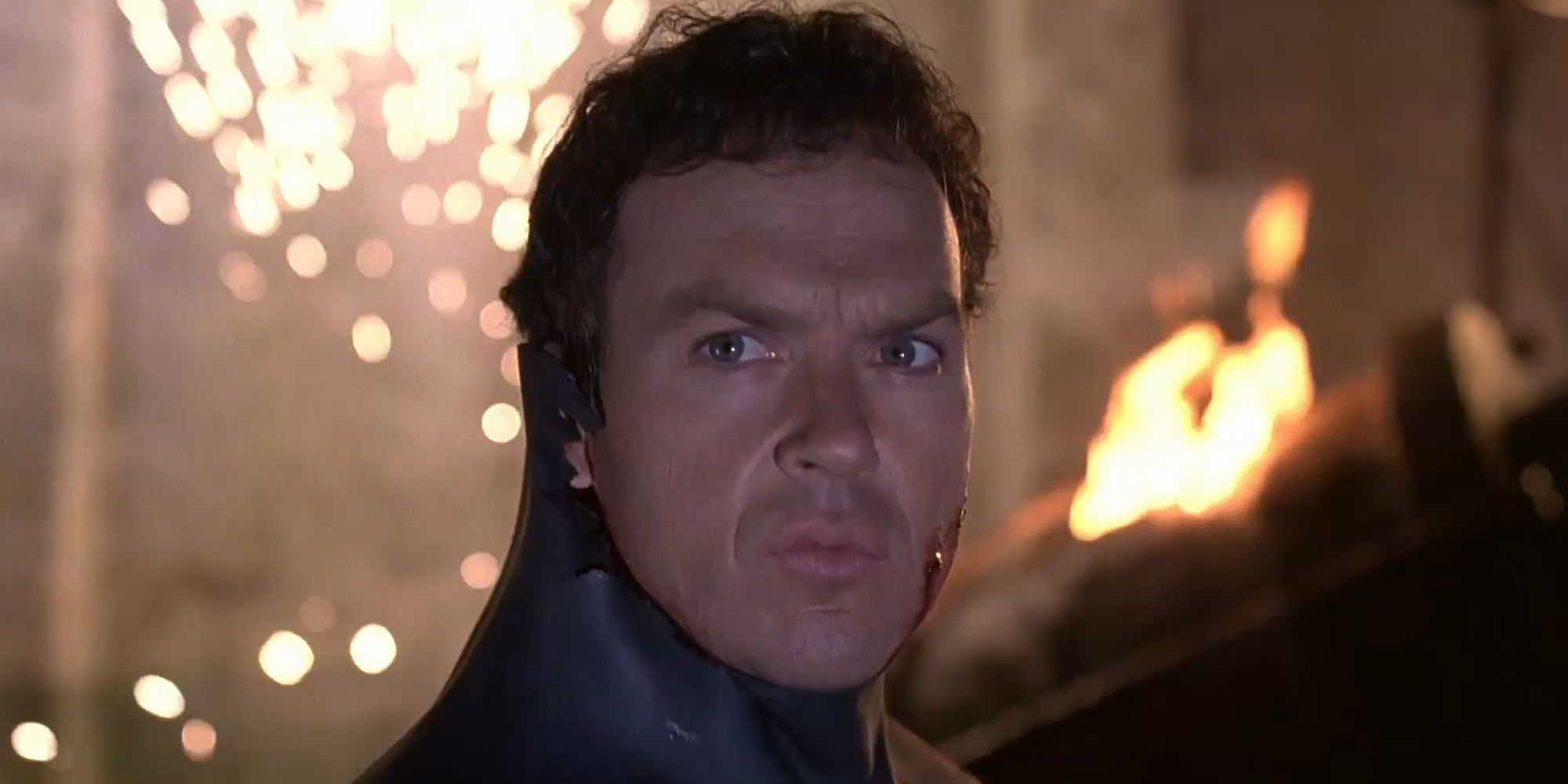Batman unmasked in Penguin&rsquo;s lair in Batman Returns