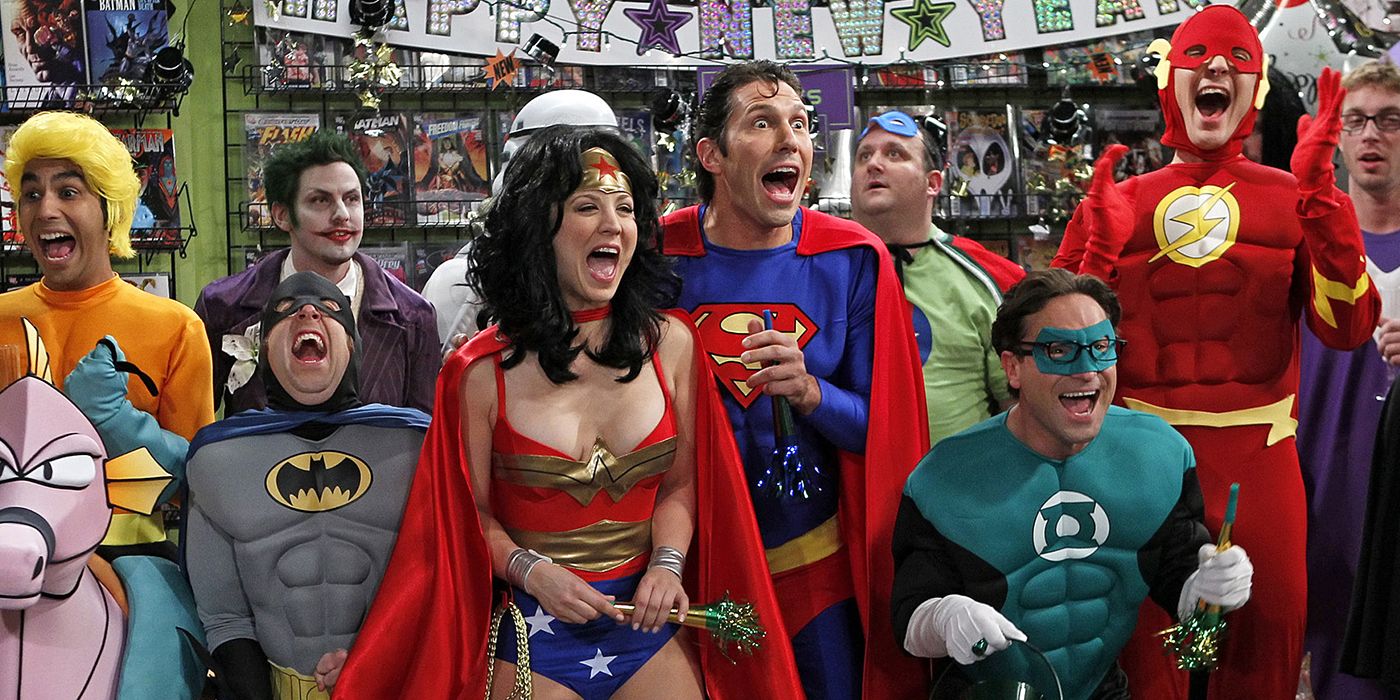 Big Bang THeory costume party Justice League