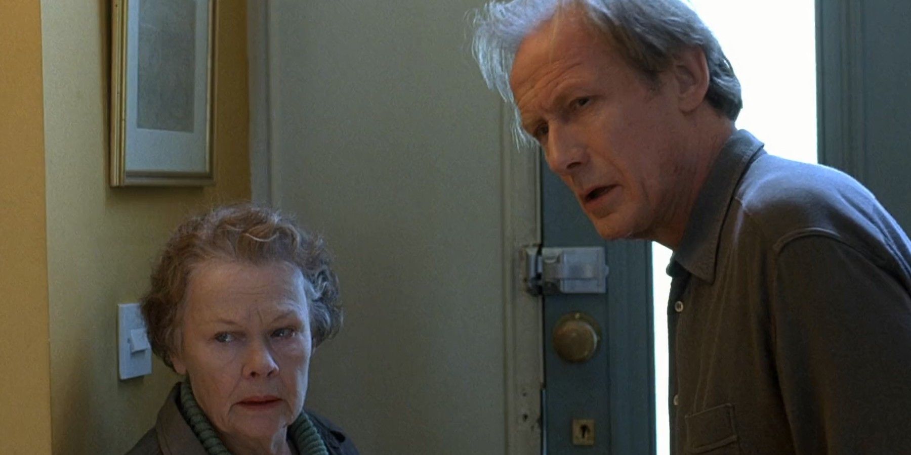 Bill Nighy and Judi Bench looking angry in Notes on a Scandal