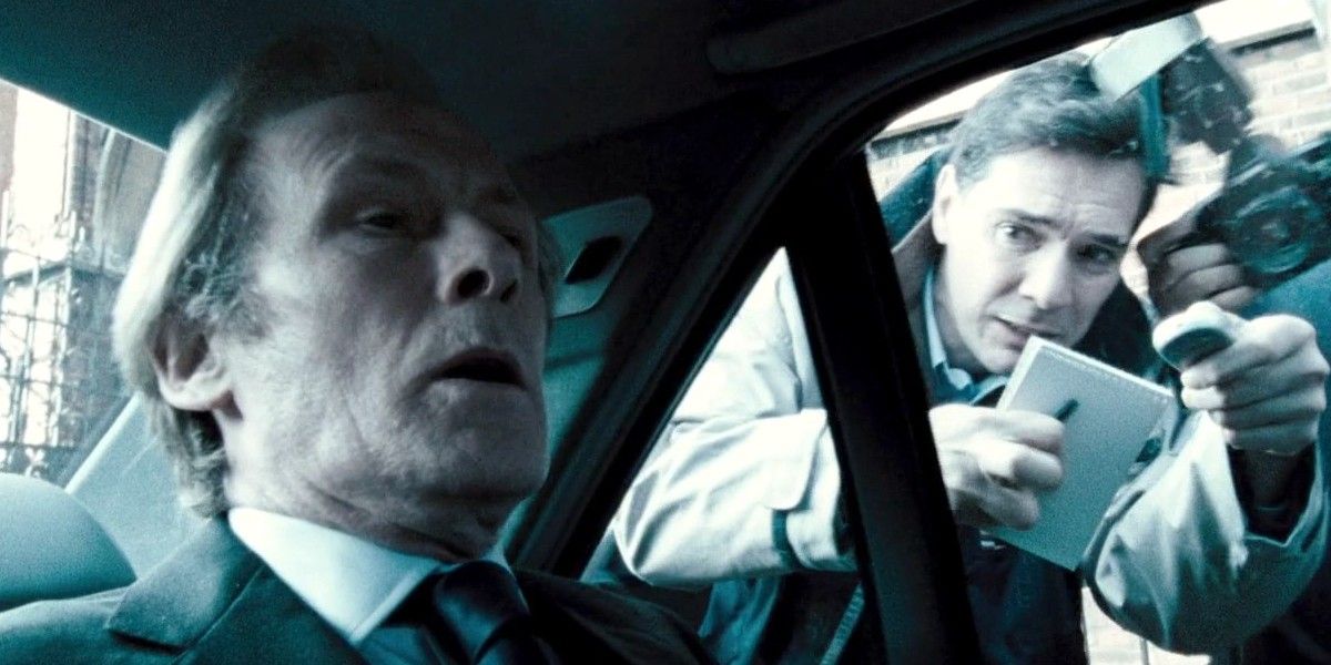 Sir Bernard in the back of a car in The Constant Gardener