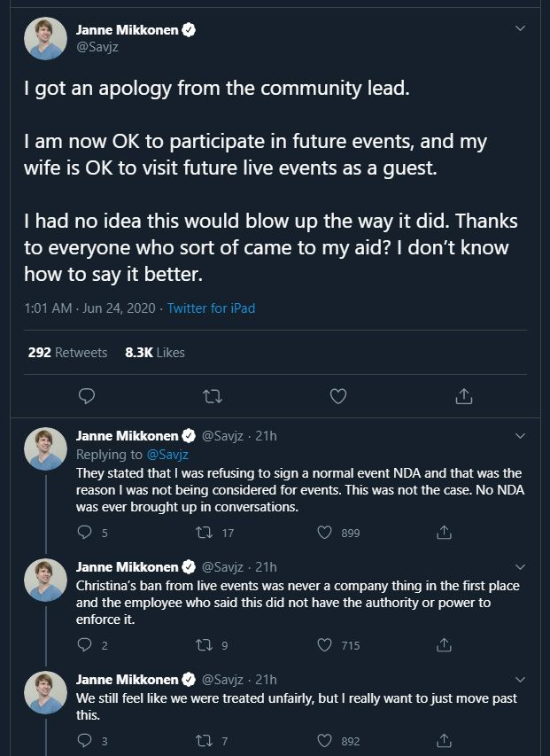 Blizzard Lies About Janne Mikkonen