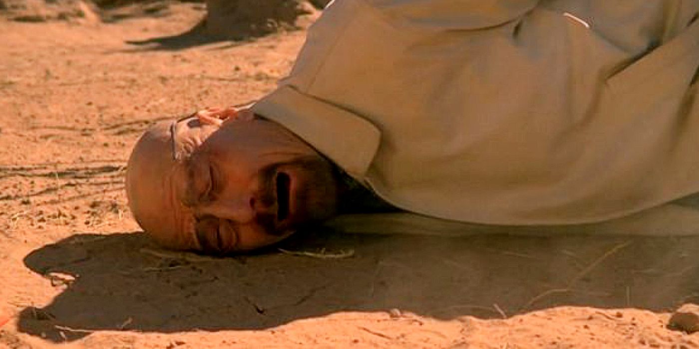 Walt crying on the ground in Breaking Bad 