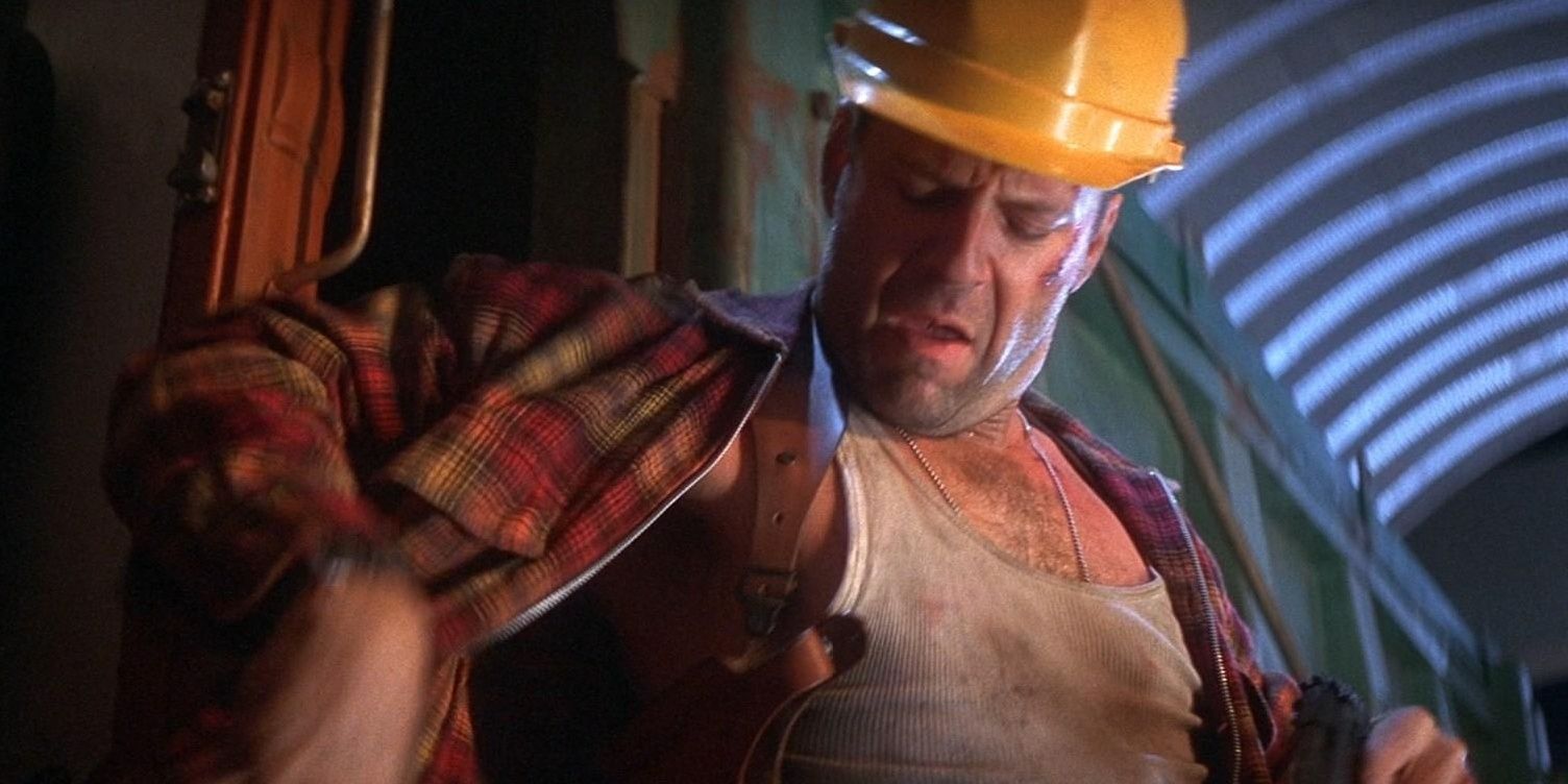 Bruce Willis Construction Hat Cropped