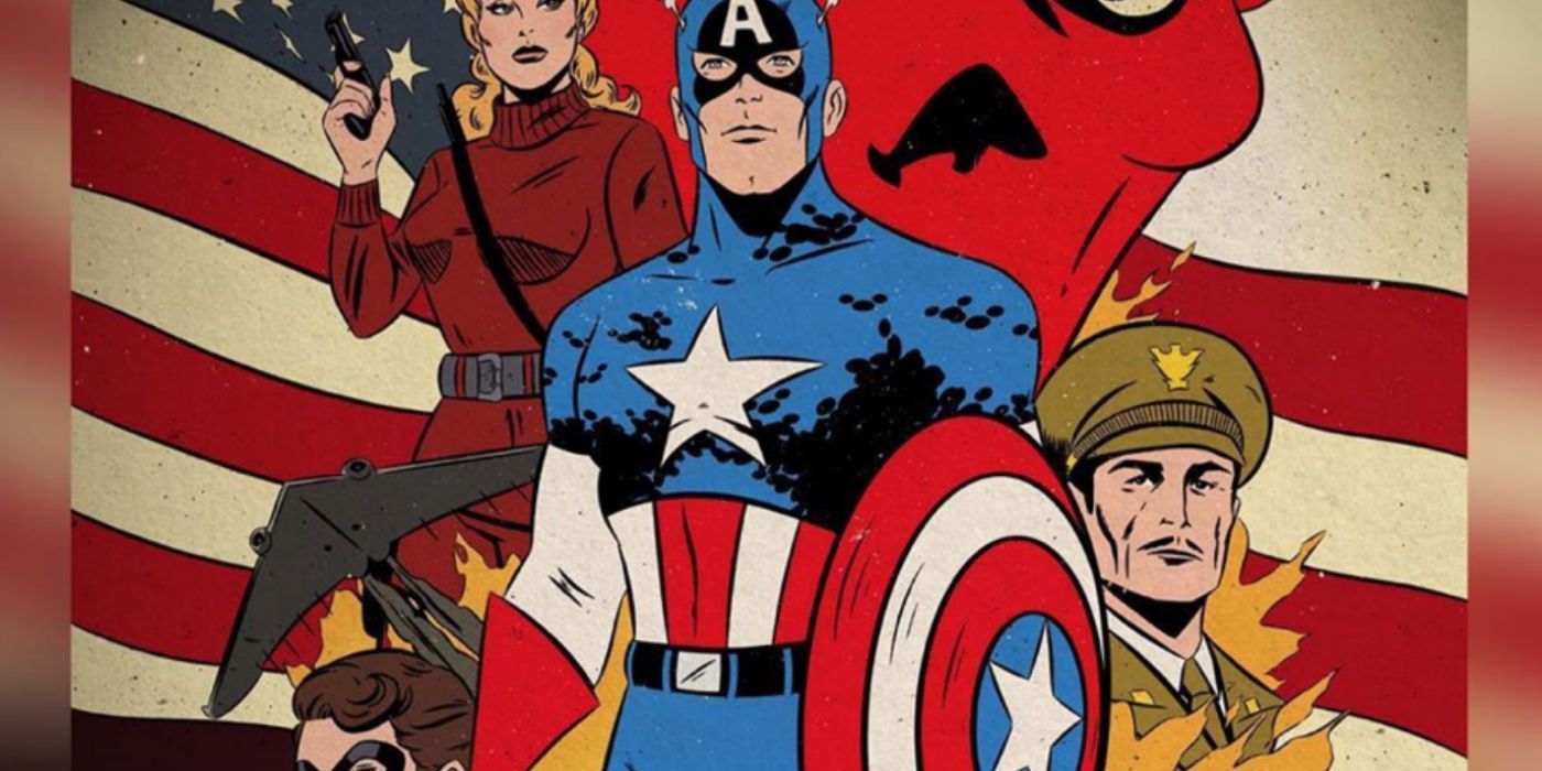 Captain America Poster Gets A Classic Comics Makeover In New Fan Art