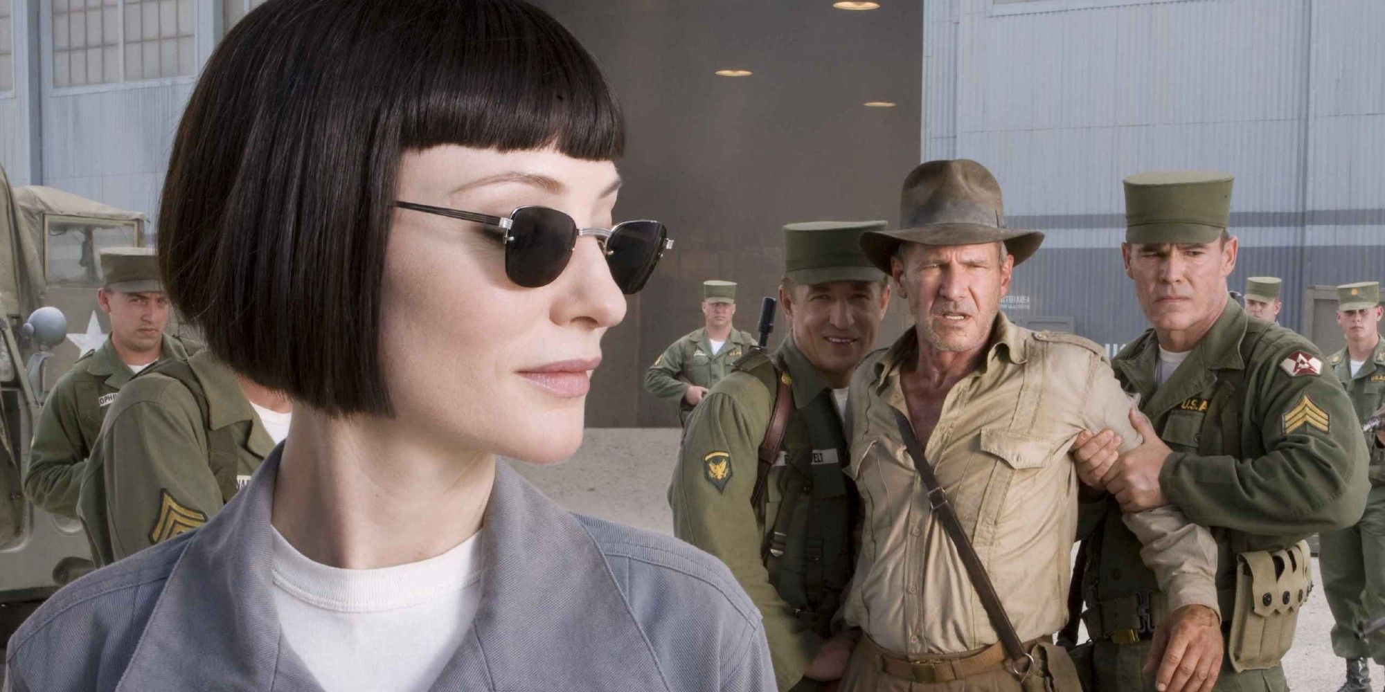 Cate Blanchett and Harrison Ford in Indiana Jones and the Kingdom of the Crystal Skull