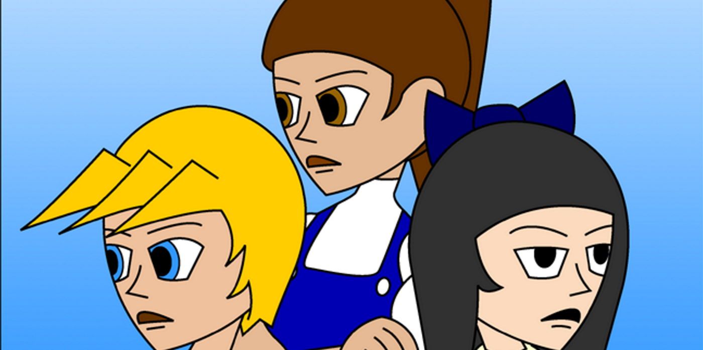Cheshire Crossing Dorothy, Alice, and Wendy Original