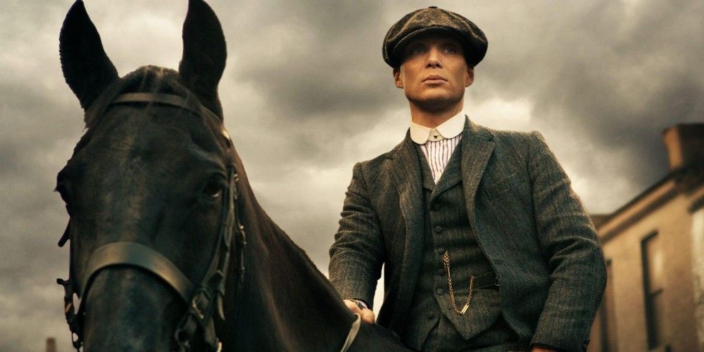 Tommy Shelby on a horse in Peaky Blinders