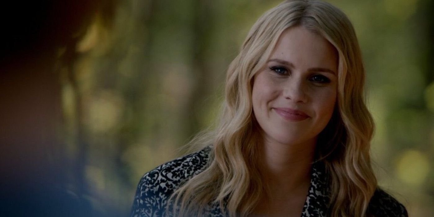 Rebekah Mikaelson smiling in The Originals.