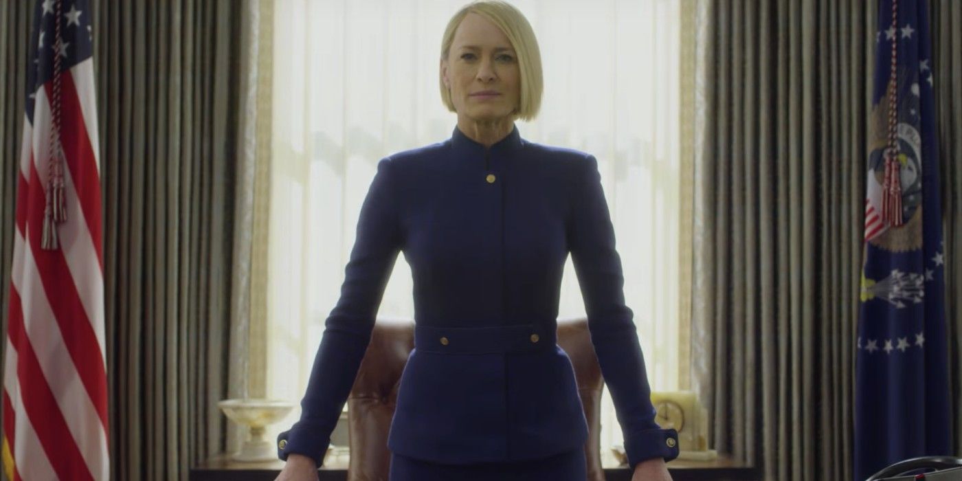Claire stands in the White House in House of Cards