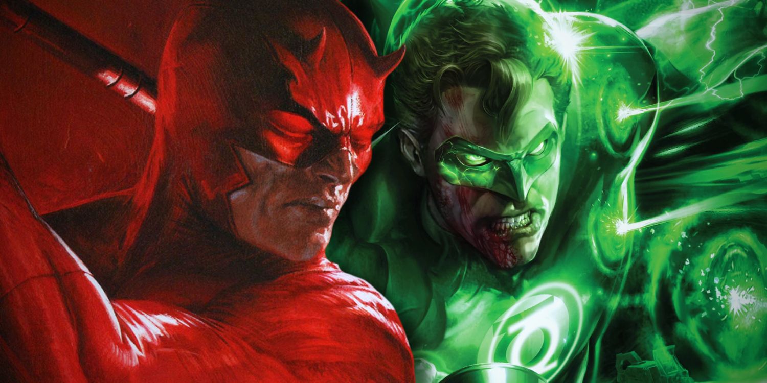 Daredevil and Green Lantern Marvel DC Comics