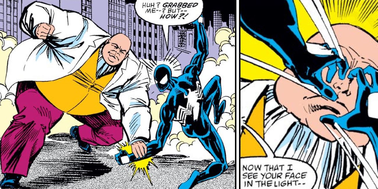 Daredevil in Kingpin Fatsuit Fighting Spider-Man