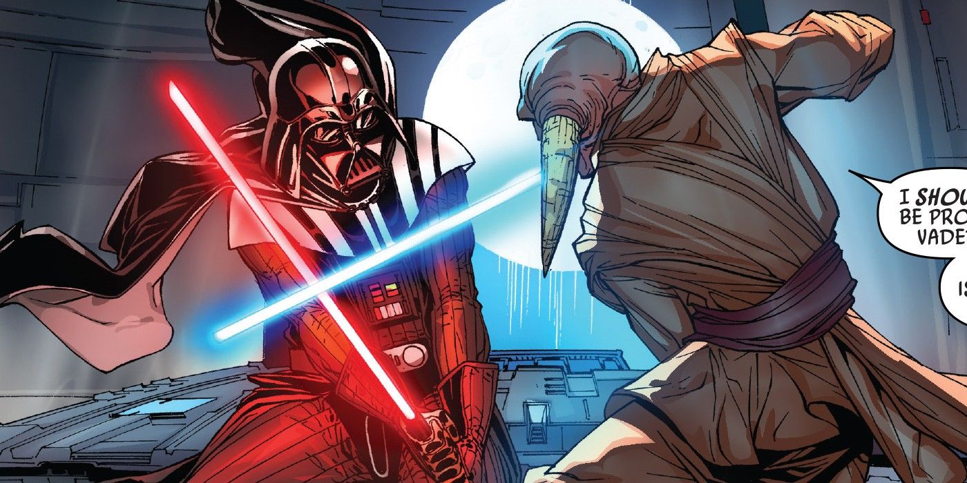 Ferren Barr fights Darth Vader in Star Wars comic book