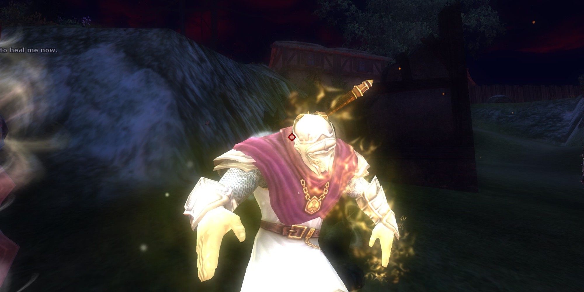 A character is healed by a cleric in Dungeons and Dragons Online